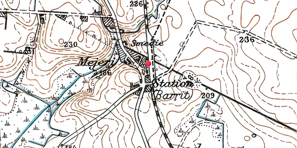 Historisk kort over Barrit Station Historisk kort over Barrit Station