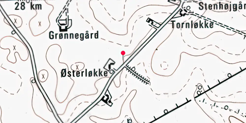 Historisk kort over Gramtange Trinbræt Historisk kort over Gramtange Trinbræt
