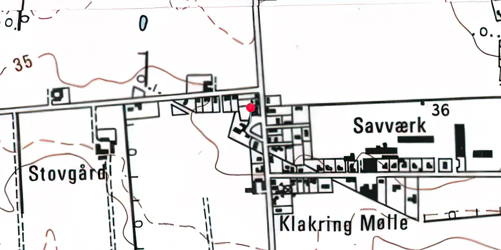 Historisk kort over Klakring Station Historisk kort over Klakring Station