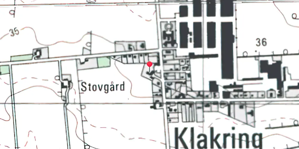 Historisk kort over Klakring Station Historisk kort over Klakring Station