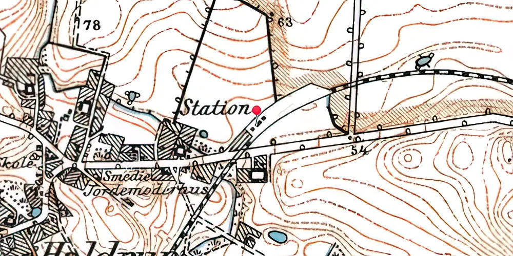 Historisk kort over Haldrup Station Historisk kort over Haldrup Station