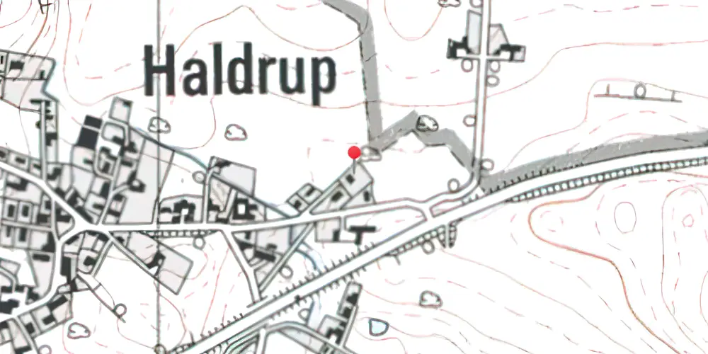 Historisk kort over Haldrup Station Historisk kort over Haldrup Station