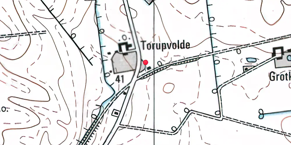 Historisk kort over Torupvolde Station Historisk kort over Torupvolde Station