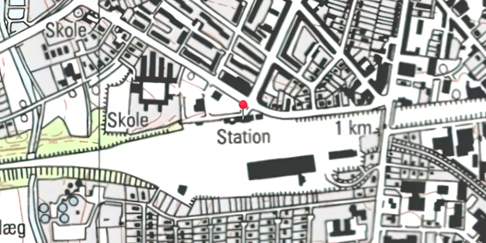 Historisk kort over Ringsted Station Historisk kort over Ringsted Station