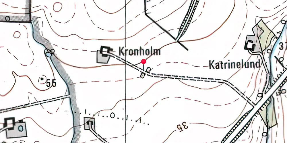 Historisk kort over Kronholm Trinbræt Historisk kort over Kronholm Trinbræt