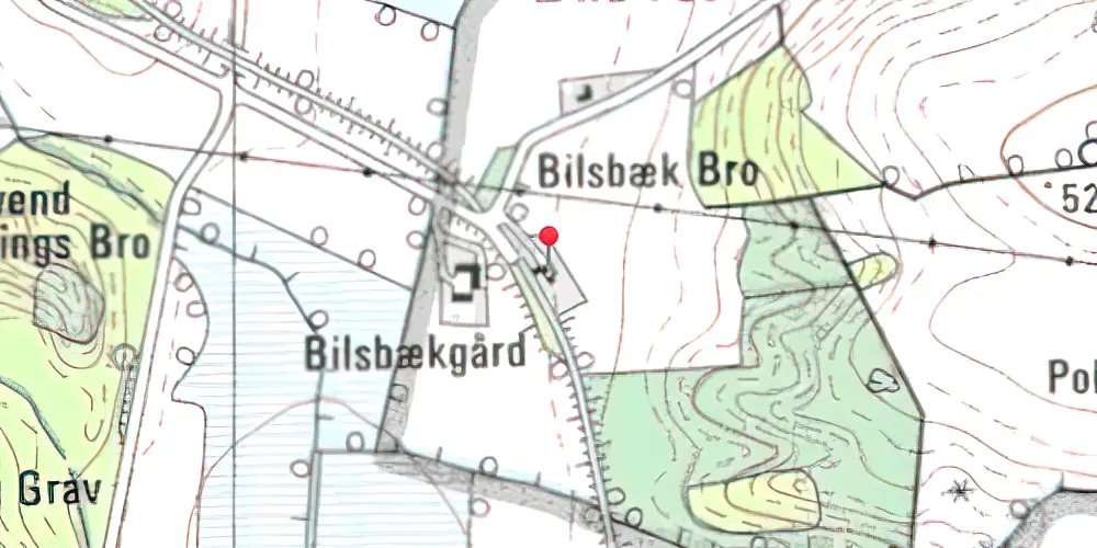 Historisk kort over Bilsbæk Station Historisk kort over Bilsbæk Station