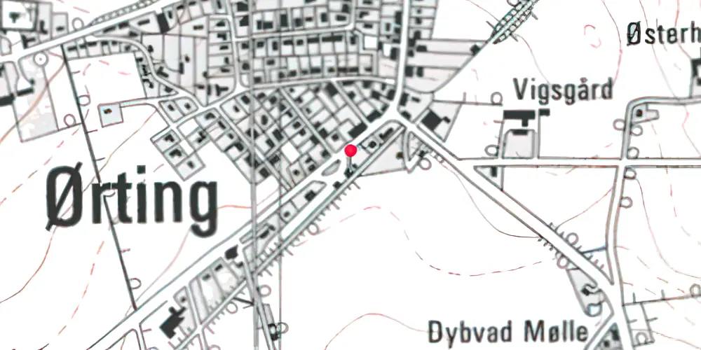 Historisk kort over Ørting Station Historisk kort over Ørting Station