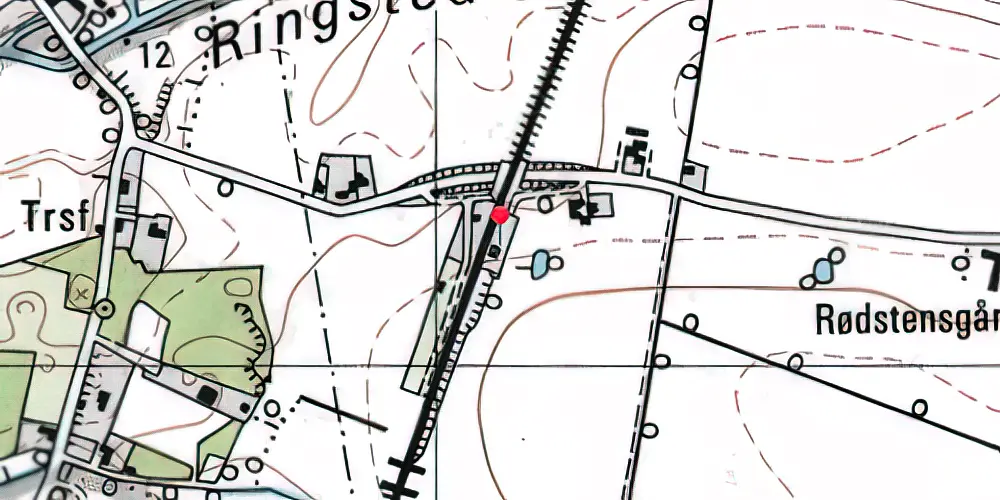 Historisk kort over Englerup Billetsalgssted Historisk kort over Englerup Billetsalgssted