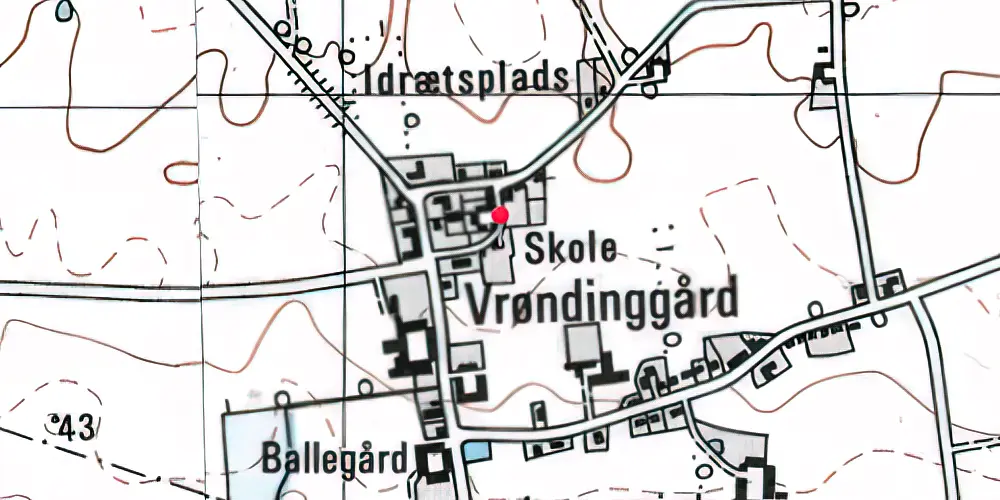 Historisk kort over Vrønding Station Historisk kort over Vrønding Station