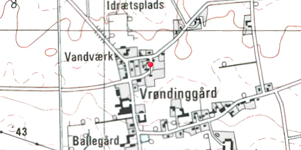 Historisk kort over Vrønding Station Historisk kort over Vrønding Station