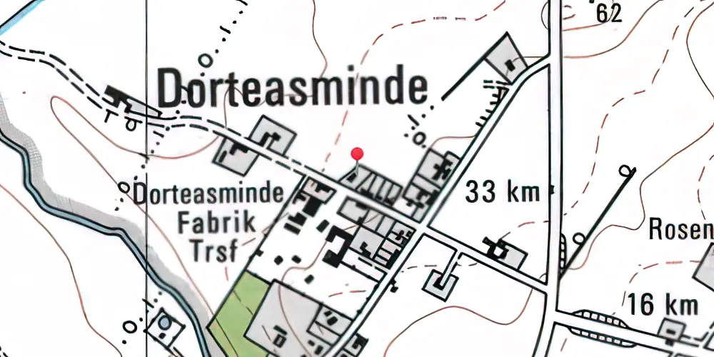 Historisk kort over Dortheasminde Station Historisk kort over Dortheasminde Station