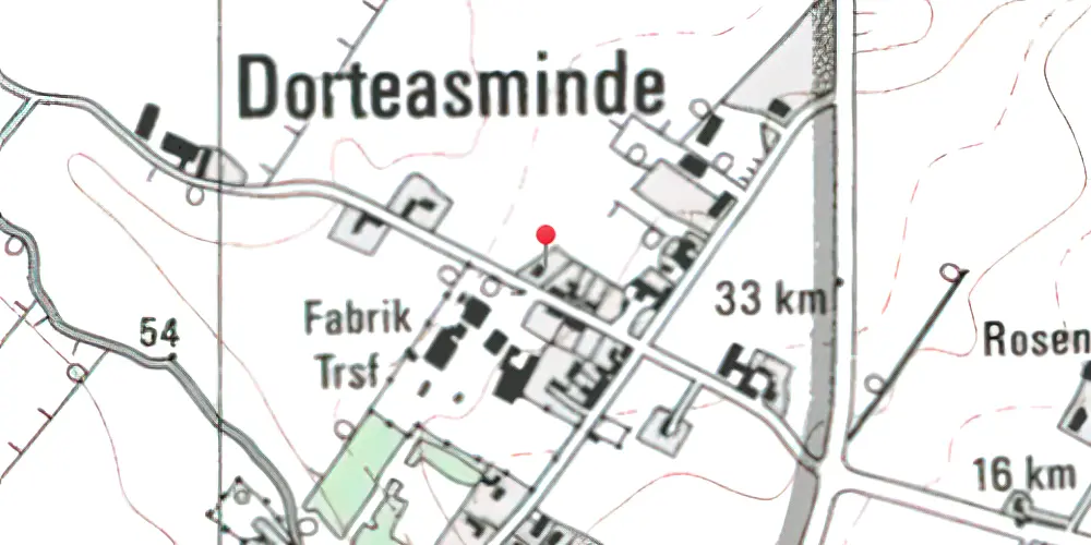 Historisk kort over Dortheasminde Station Historisk kort over Dortheasminde Station