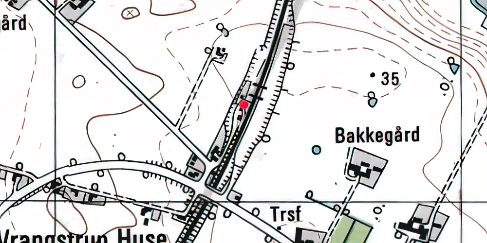 Historisk kort over Vrangstrup Station Historisk kort over Vrangstrup Station