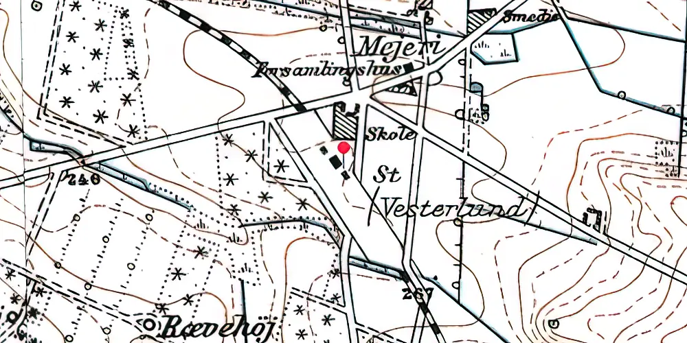 Historisk kort over Vesterlund Station Historisk kort over Vesterlund Station