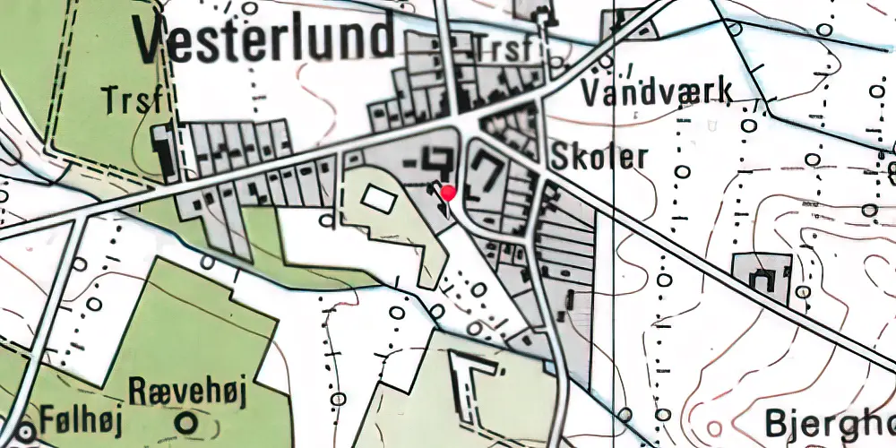 Historisk kort over Vesterlund Station Historisk kort over Vesterlund Station