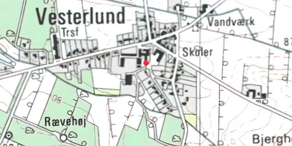 Historisk kort over Vesterlund Station