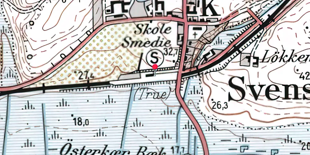 Historisk kort over True Station Historisk kort over True Station