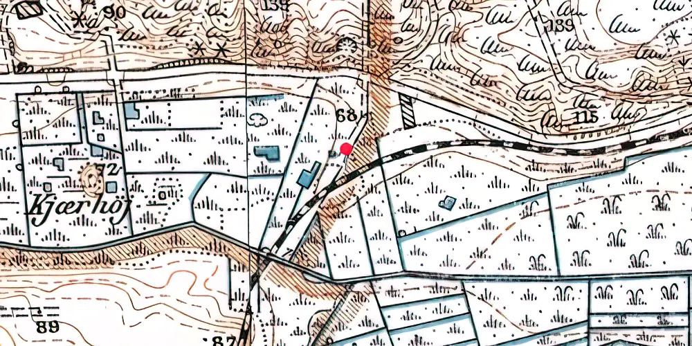 Historisk kort over Broløs Trinbræt