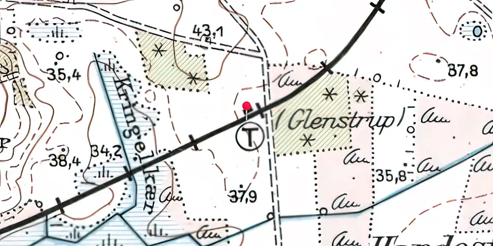 Historisk kort over Glenstrup Trinbræt Historisk kort over Glenstrup Trinbræt