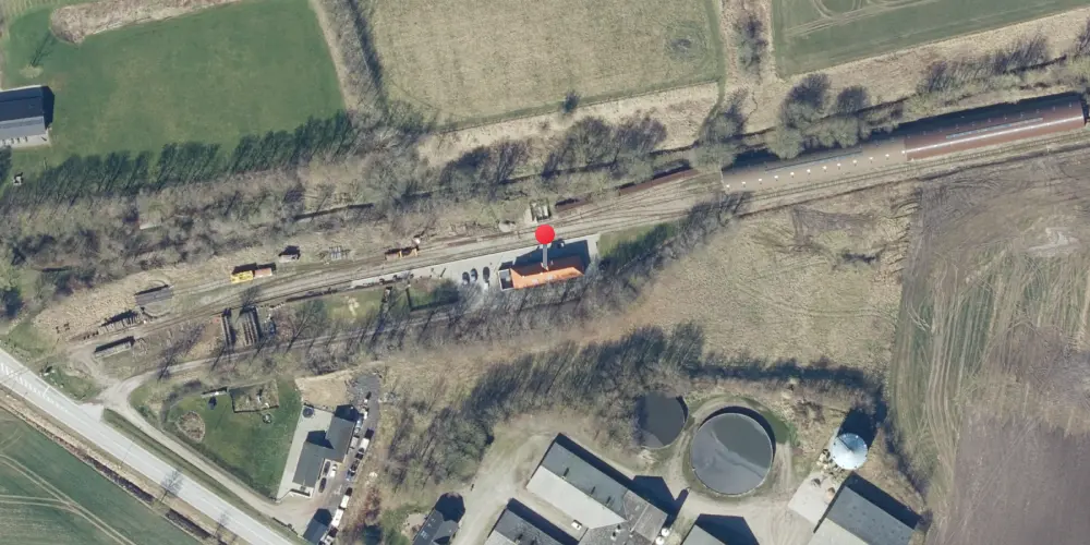 Historisk kort over Handest Station Historisk kort over Handest Station