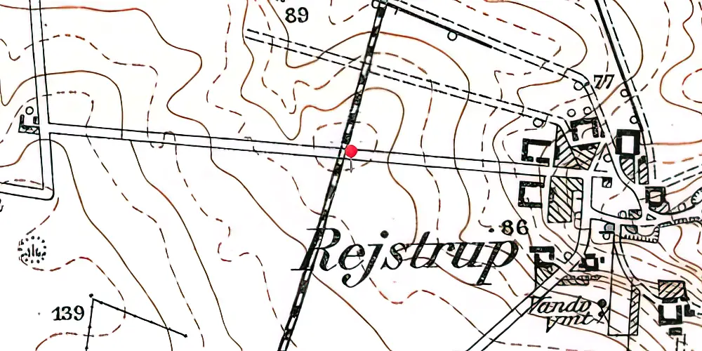 Historisk kort over Rejstrupgård Trinbræt Historisk kort over Rejstrupgård Trinbræt