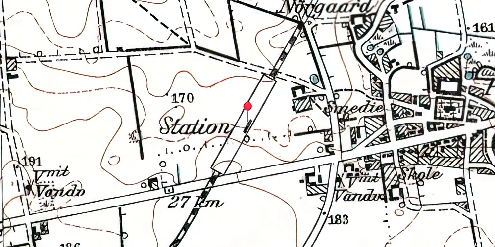Historisk kort over Ørum Station Historisk kort over Ørum Station