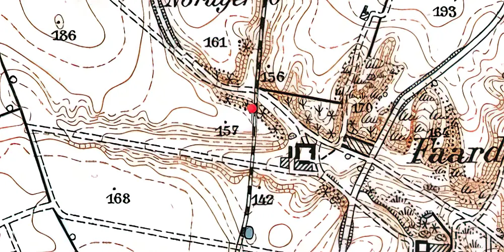 Historisk kort over Fårdal Trinbræt (uofficielt)