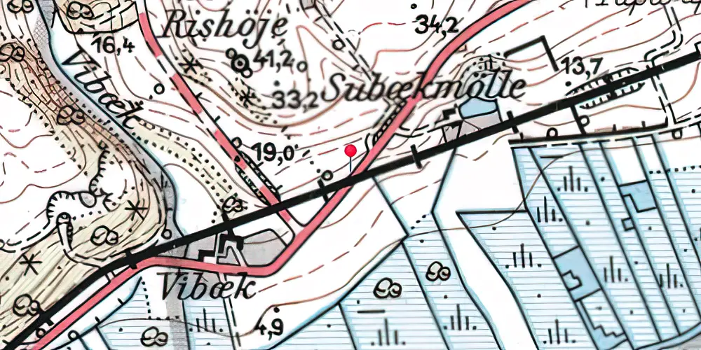 Historisk kort over Pramhuset Trinbræt (uofficielt)