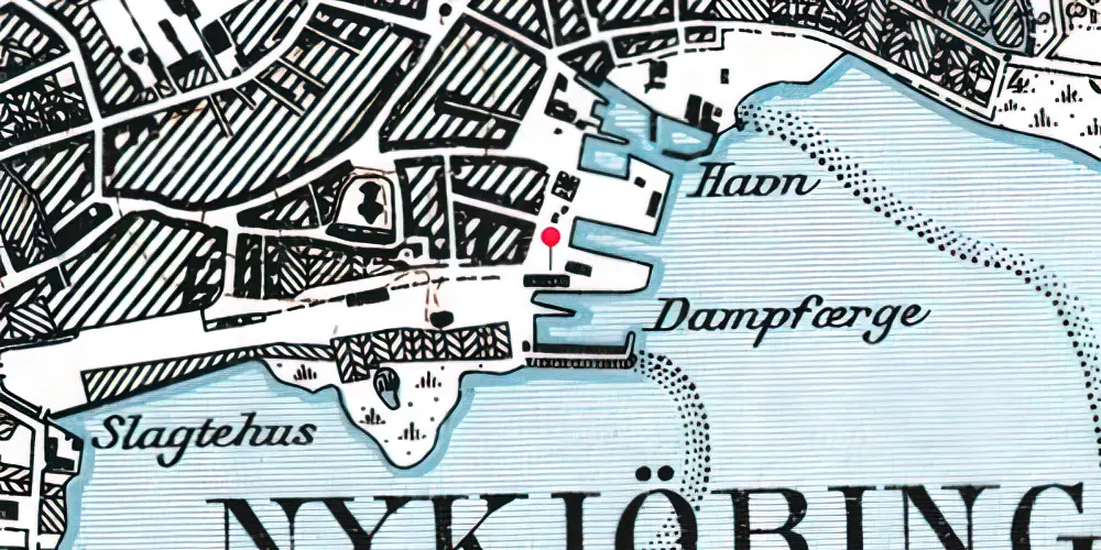 Historisk kort over Nykøbing Mors Havnestation Historisk kort over Nykøbing Mors Havnestation