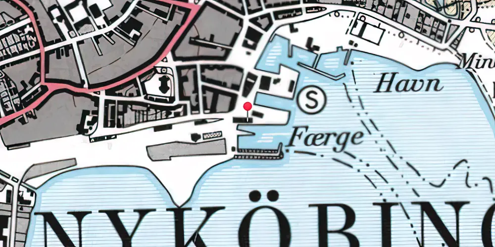 Historisk kort over Nykøbing Mors Havnestation Historisk kort over Nykøbing Mors Havnestation