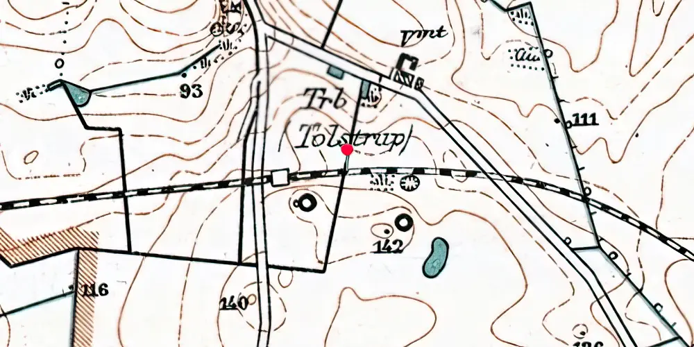 Historisk kort over Tolstrup Trinbræt Historisk kort over Tolstrup Trinbræt