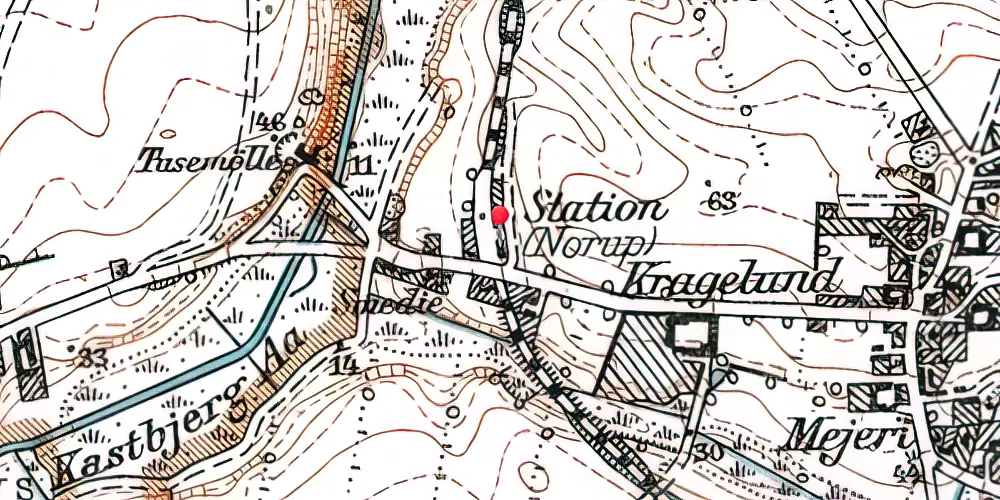 Historisk kort over Norup Station Historisk kort over Norup Station