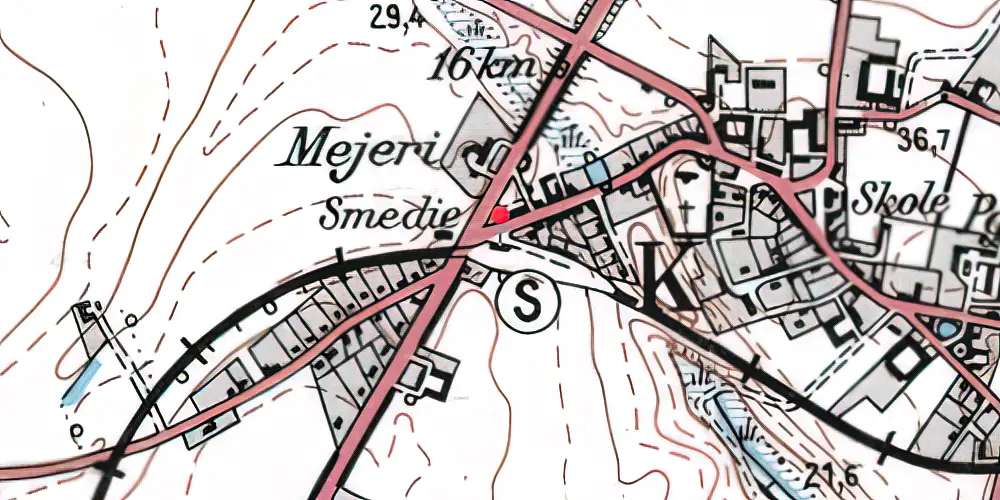 Historisk kort over Gjerlev Station Historisk kort over Gjerlev Station