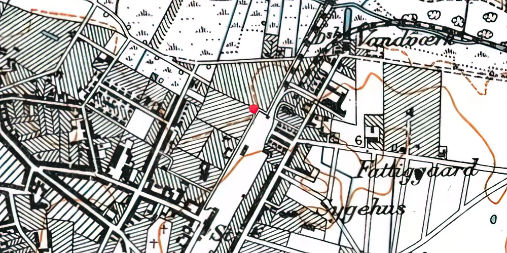 Historisk kort over Nykøbing Falster Station Historisk kort over Nykøbing Falster Station