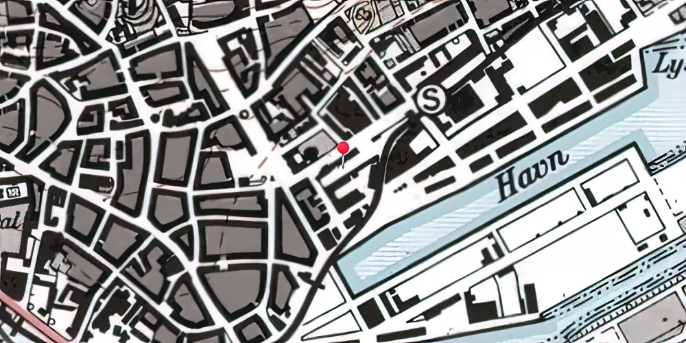 Historisk kort over Hadsundbanegården (Randers) Station Historisk kort over Hadsundbanegården (Randers) Station