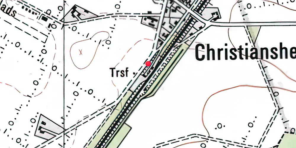 Historisk kort over Christianshede Station Historisk kort over Christianshede Station