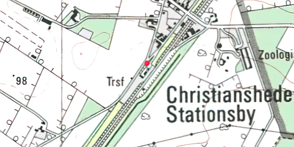 Historisk kort over Christianshede Station Historisk kort over Christianshede Station