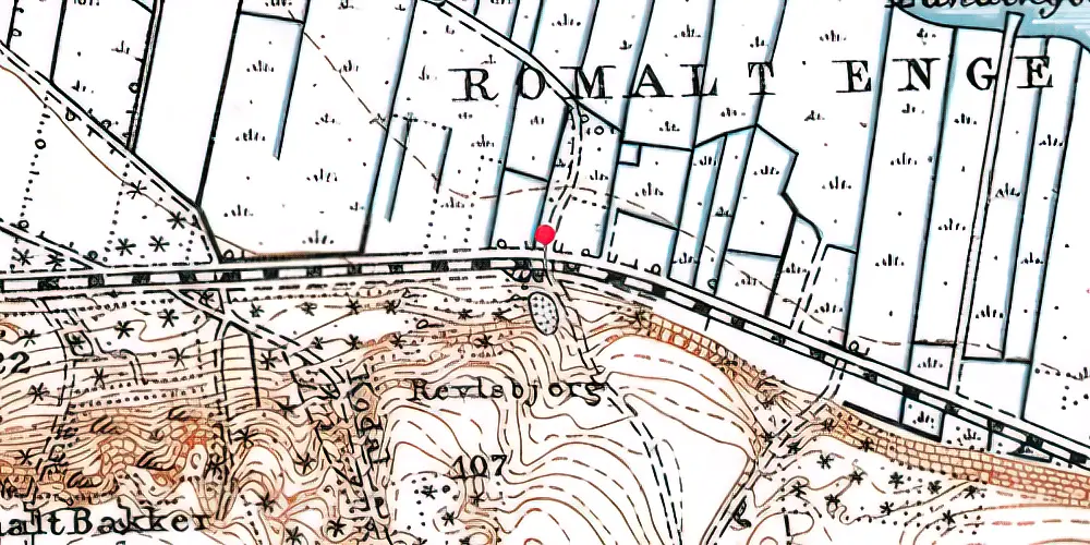 Historisk kort over Romalt Trinbræt