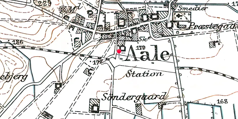 Historisk kort over Åle Station Historisk kort over Åle Station