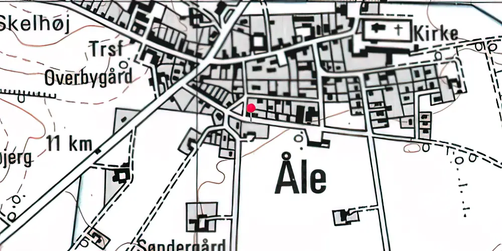 Historisk kort over Åle Station Historisk kort over Åle Station