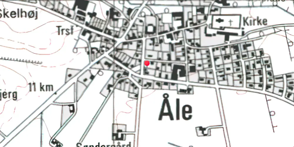 Historisk kort over Åle Station Historisk kort over Åle Station