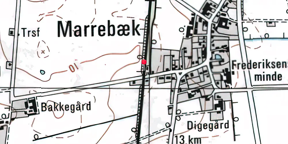 Historisk kort over Marrebæk Sidespor