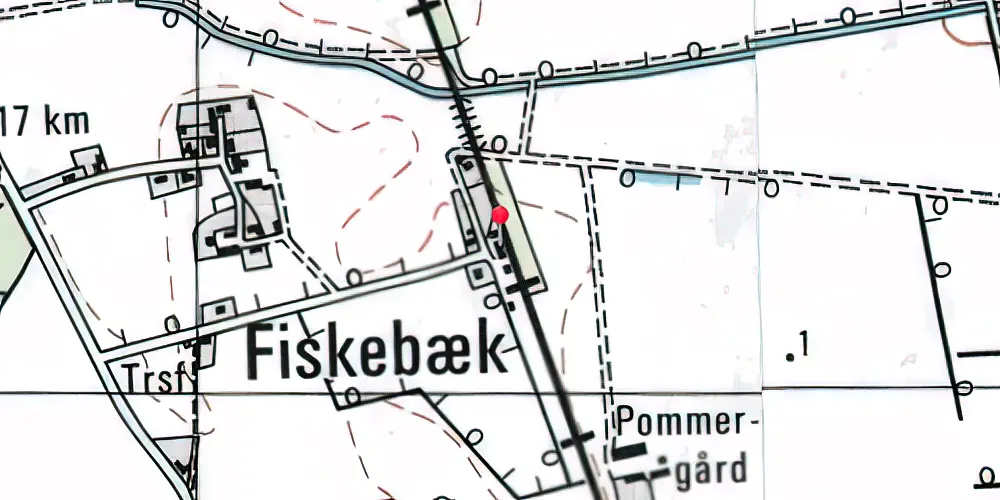 Historisk kort over Fiskebæk Station Historisk kort over Fiskebæk Station