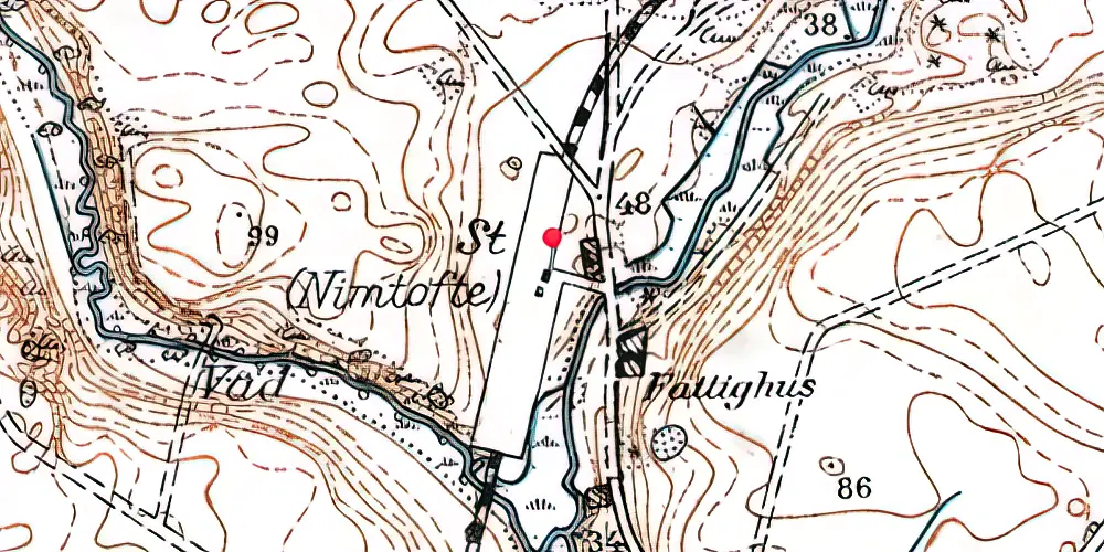 Historisk kort over Nimtofte Station Historisk kort over Nimtofte Station
