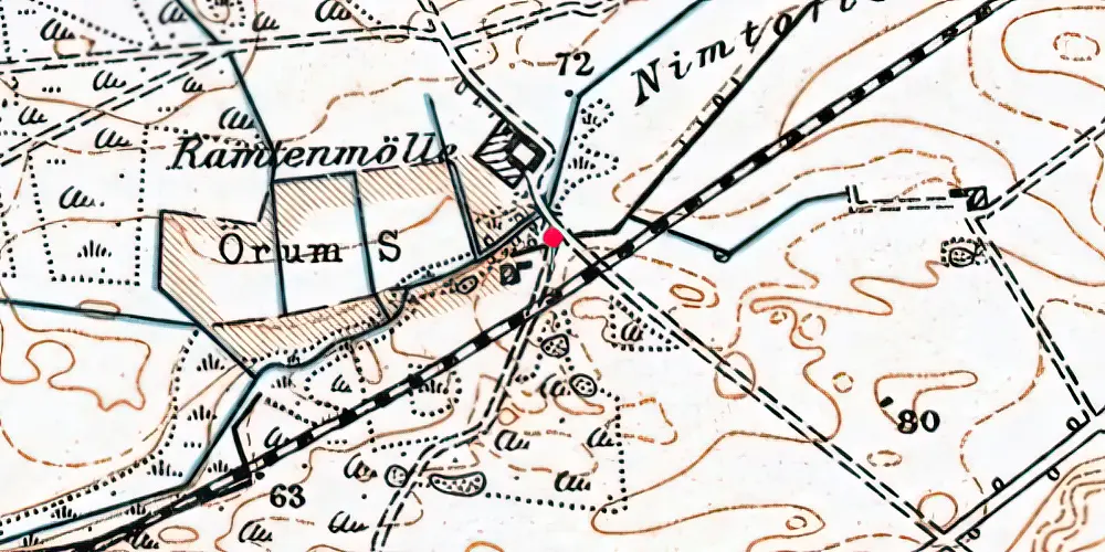 Historisk kort over Mogenstrup Trinbræt Historisk kort over Mogenstrup Trinbræt