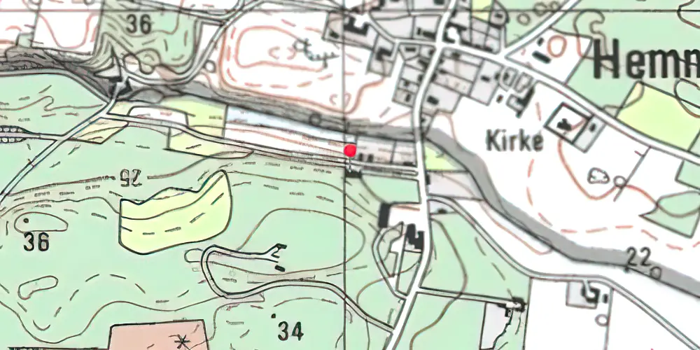 Historisk kort over Glesborg Station Historisk kort over Glesborg Station