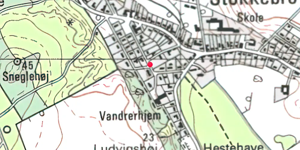 Historisk kort over Gjerrild Station Historisk kort over Gjerrild Station