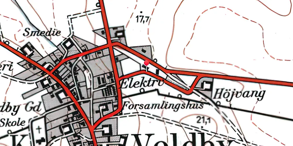 Historisk kort over Voldby Station Historisk kort over Voldby Station