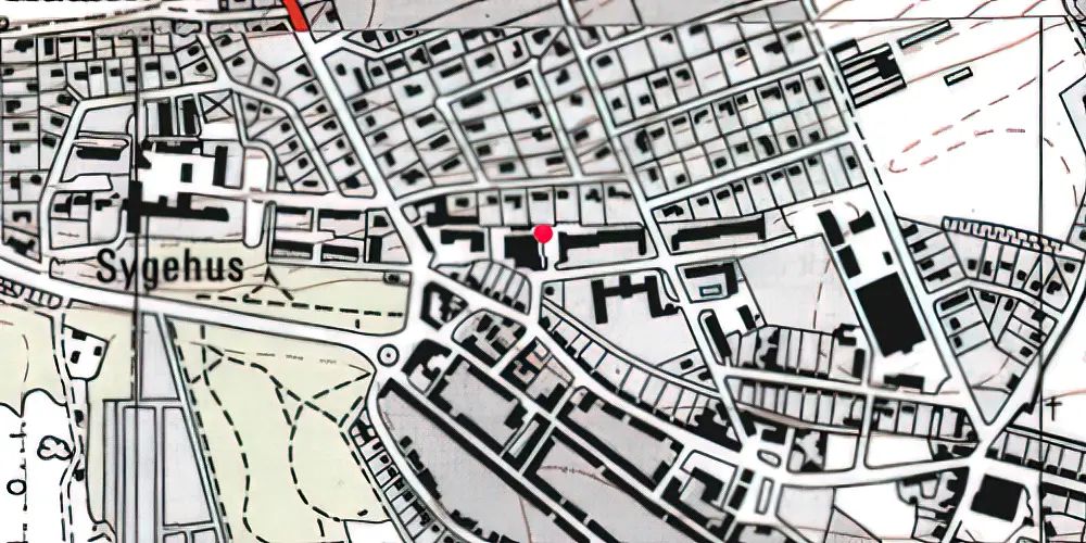 Historisk kort over Grenaa Vestbanegård Historisk kort over Grenaa Vestbanegård