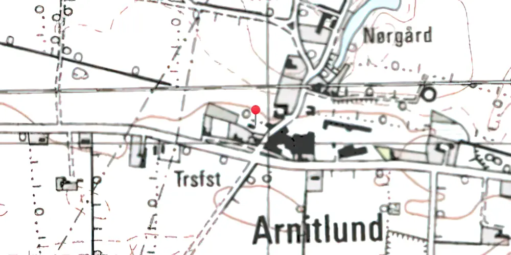 Historisk kort over Arnitlund Station Historisk kort over Arnitlund Station